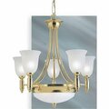 Brightbomb 5 Light & 3 Light Chandlier - Polished Brass Provincial BR3280082